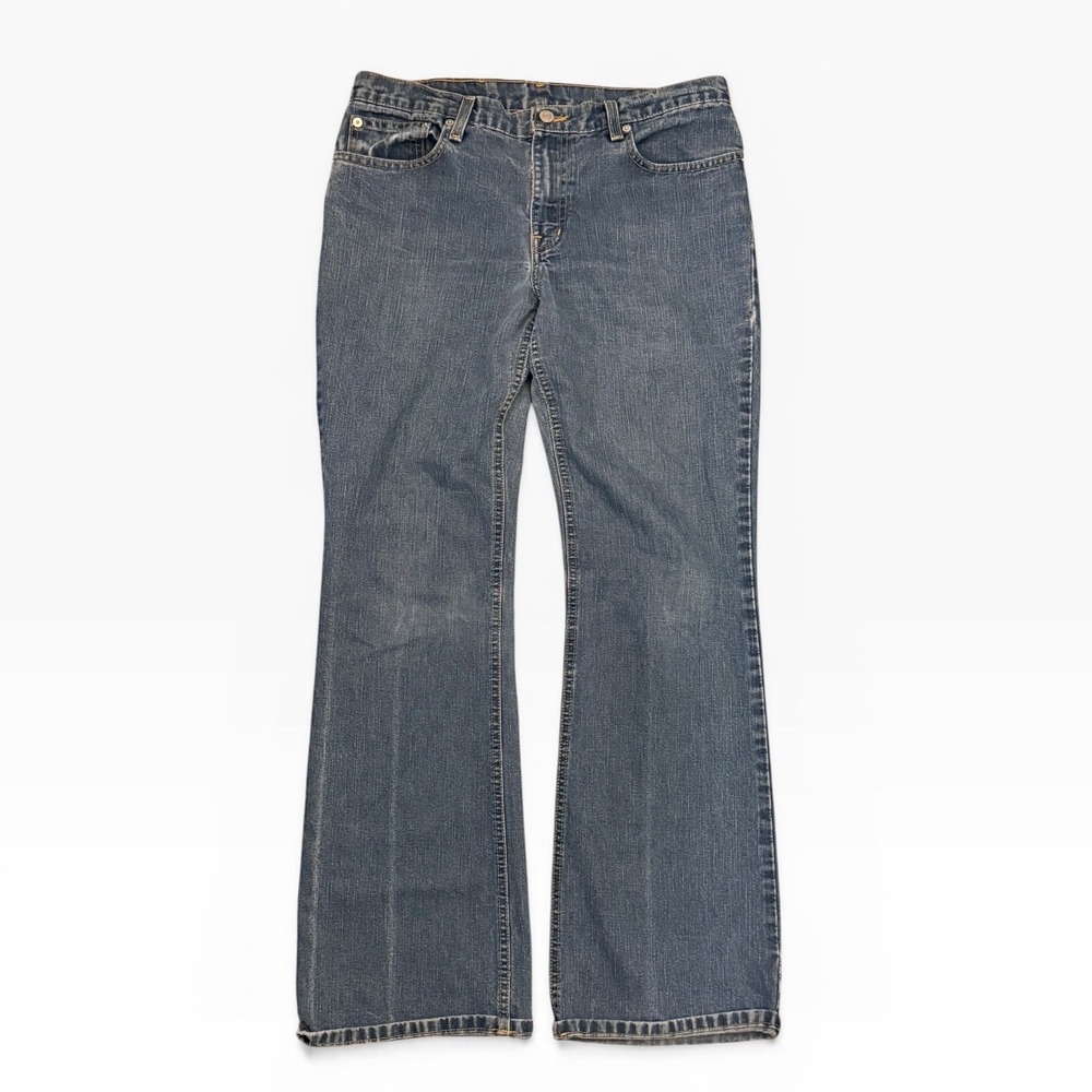 Polo Jeans Co Ralph Lauren Blue Low Rise Flare Jeans‎ Size 12 32x30 Western Y2K